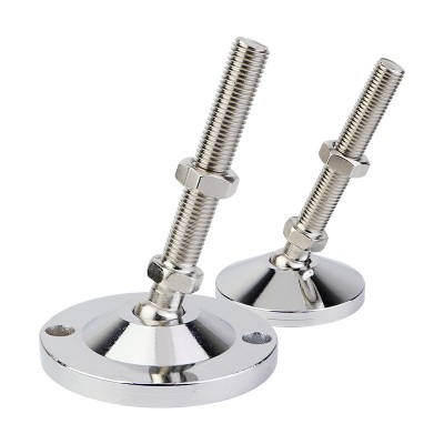 Furniture Heavy Duty Bolt Down Swivel Leveling Feet Mounts With Threaded Stud